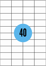 A4 etiketten - 48,5x25,4mm - 4000 stuks - wit