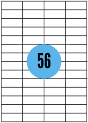 A4 etiketten - 52,5x21,2mm - 5600 stuks - wit
