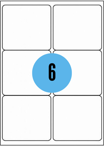 A4 etiketten - 99,1x93,1mm - 600 stuks - wit