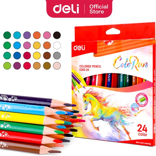 Deli Colorun kleurpotloden set 24 kleuren