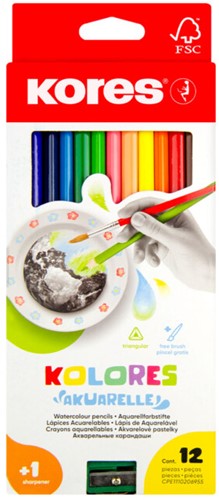 Kores aquarelpotloden 12 stuks "AKUARELLE" BB93812