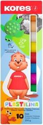 Kores boetseerklei plastilina - 10 intensieve kleuren a 20 gram -  KM34010