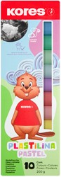 Kores boetseerklei plastilina pastel - 10 trendy pastel kleuren a 20 gram -  KM34016