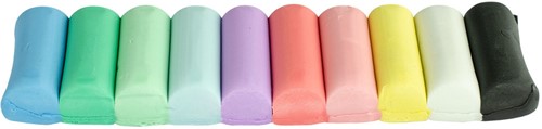 Kores boetseerklei plastilina pastel - 10 trendy pastel kleuren a 20 gram -  KM34016-2