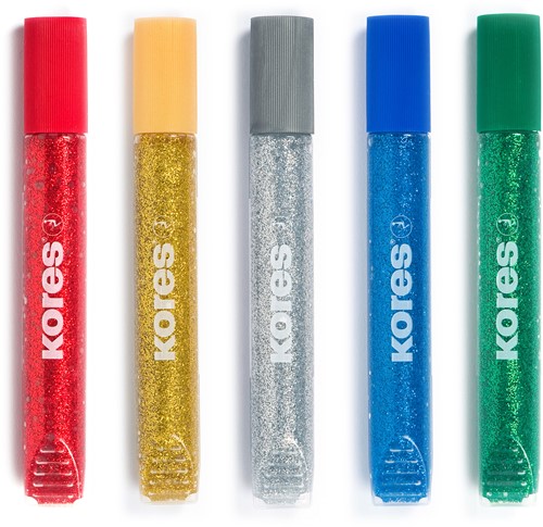 Kores glitterlijm set a 5 kleuren K75000-2