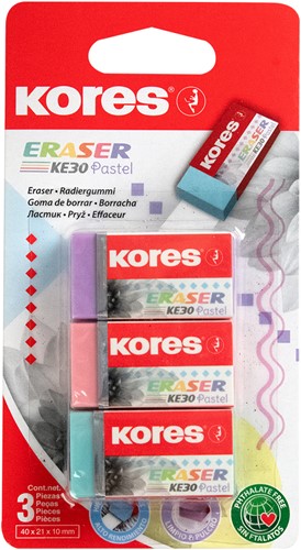 Kores gum set 3 stuks in pastel kleuren KE-3 RG40315