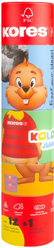 Kores kleurpotloden 12 stuks + puntenslijper "Kolores JUMBO" Twist & Turn BB93515-3