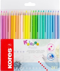 Kores kleurpotloden driehoekig "Kolores Pastel", set 24 pastelkleuren BB93321