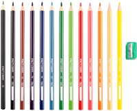 Kores kleurpotloden driehoekig "Kolores Twist & Turn", 12 kleuren + 1 grafitos potlood en puntenslijper BB93319-2