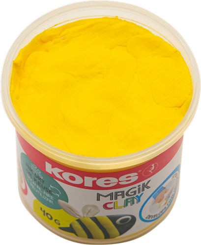 Kores Magic Clay 4 x 40 gram blauw, groen, rood, geel 34241 11