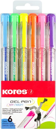 Kores Gelpen Neon K11 eteui met 6 trendy kleuren KP28216