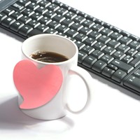 Kores memoblok notes hartvorm "HEART" 70x70mm 250vel in 5 kleuren N48705-3