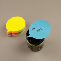 Kores memoblok notes tekstballon "SPEAK" 70x70mm 250vel in 5 kleuren N48707-2