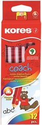 Kores potloden HB, Jumbo formaat, (12 stuks) Coach BB92530