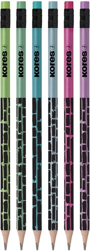 Kores potloden HB met gumtop GRAFITOS Cracked Style  92813 04