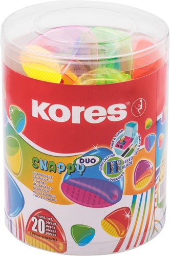 Kores puntenslijper 2-gaats met container "Snappy Duo" SP35814