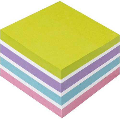Kores sticky notes 75x75mm recycled, 450 vel, incl. 4 pastelkleuren N47463-2
