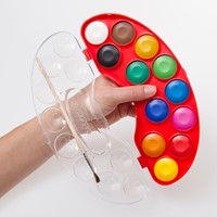Kores verfdoos 12 kleuren en penseel "AKUARELLOS" MK30102-2