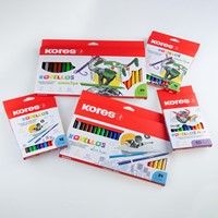 Kores viltstift breed 1-4mm KORELLO 12 kleuren lijn