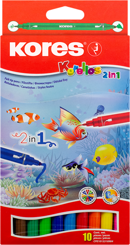 Kores viltstiften met 2 lijndiktes "Korello 2 in 1" FS29021