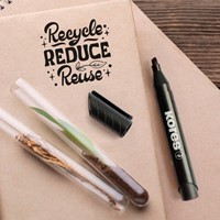 Kores whiteboard markers ECO XW1; 90% recycled plastic, 3mm ronde punt, Set van 4 kleuren M20764 5
