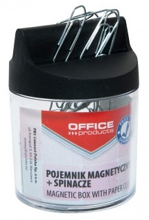 Papercliphouder zwart/transparant inclusief 100 paperclips 26mm