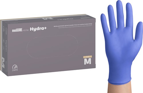 Nitril handschoenen Hydra+ - Violet - maat M - 100 stuks - mediCare