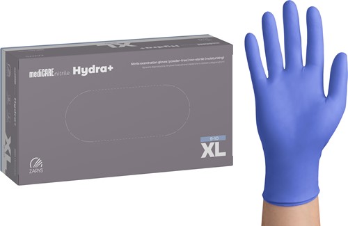 Nitril handschoenen Hydra+ - Violet - maat XL - 100 stuks - mediCare