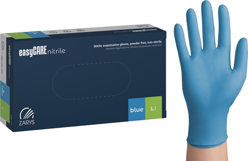 Nitril handschoenen - Blauw - maat L - 100 stuks - easyCare