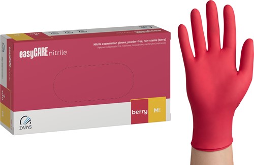 Nitril handschoenen - Framboos - maat M - 100 stuks - easyCare
