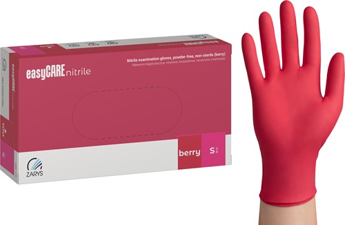 Nitril handschoenen - Framboos - maat S - 100 stuks - easyCare