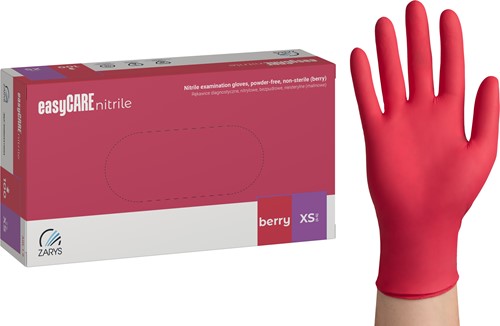 Nitril handschoenen - Framboos - maat XS - 100 stuks - easyCare