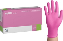Nitril handschoenen - Roze - maat L - 100 stuks - easyCare
