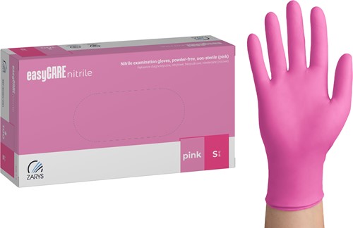 Nitril handschoenen - Roze - maat S - 100 stuks - easyCare