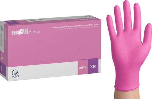 Nitril handschoenen - Roze - maat XS - 100 stuks - easyCare