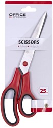 Schaar 25cm soft grip rood/zwart