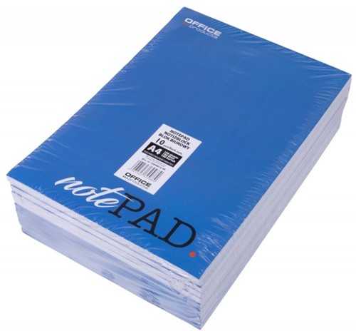 Schrijfblok Office A4 5x5mm geruit Blauw