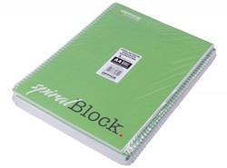 Spiraalblok Office A4 geruit Groen