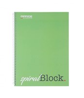 Spiraalblok Office A4 geruit Groen-2