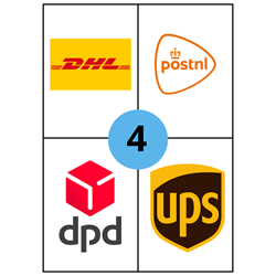 Verzendetiketten op vel