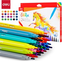 Deli Colorun afwasbare viltstiften 24 kleuren/doos