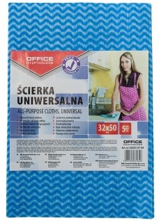 Viscose vaatdoek/werkdoek voor algemene reiniging 32x50cm, geel of blauw, 5 stuks