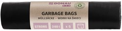 Vuilniszakken Donau Eco - recycled LDPE, 70µm extra sterk, zwart, 240 L - 5 stuks