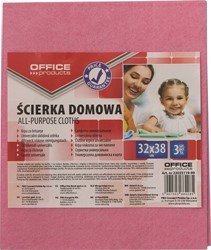 Werkdoek viscose 32x38cm roze of geel, 3 stuks